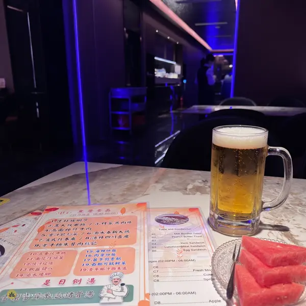 豪门桑拿殿免费啤酒餐饮